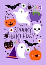 Cute Birthday Card - Spooky Birthday - Halloween created by Nicola Watson