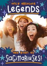 Personalised Birthday Photo Card created by Joanne Hawker - Funny Birthday Card - Sagittarius - Lengend