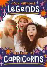 Personalised Birthday Photo Card created by Joanne Hawker - Funny Birthday Card - January - Legend