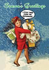 Funny Christmas Card - Stole From Orphanage - Free Gifts created by Go La La!