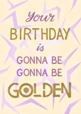 Fun Birthday Card - Kpop Demon Hunters - Rumi Demon Marks Golden created by Silky Rose Design