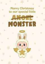Funny Christmas Card - Labubu - Our Special Little Monster created by Bev O'Connor || @oconnordesign