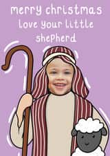 Personalised Christmas Photo Card created by OhJaye - Cute Christmas Card - Little Shepherd