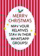 Funny Christmas Card - Family Whatsapp Groups created by Puns and Needles