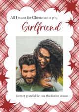Personalised Christmas Photo Card created by Choo Choo  - Classic Christmas Card - For Girlfriend - Forever Grateful