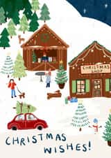 Traditional - Festive Christmas Card - Christmas Scene - Snow - Christmas Tree - Outdoors Snow created by Lauren Barclay