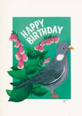 Cute Pigeon Birthday Card For Nature Lovers created by Pixiecraft