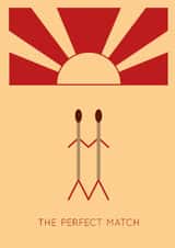 Cute Wedding Card - The Perfect Match created by Kate & The Ink