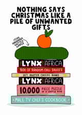 Funny Christmas Card - Unwanted Gifts created by The Blunt Badger