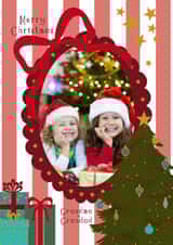 Personalised Christmas Photo Card created by Sara Tyson - Classic keepsake Christmas card for your special Grandparents