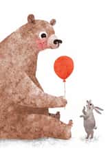 Cute Bear & Bunny Birthday Card - Rabbit Birthday Card for Kids created by Emily Nash Illustration