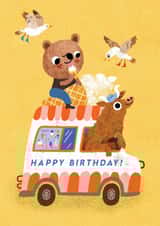 Cute Birthday Card - Ice Cream Van created by Emily Nash Illustration
