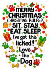 Funny Dog Christmas Card From the Dog for Puppy Dog Parents created by Louise Burgoyne