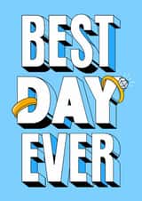 Modern Wedding Card - Best Day Ever created by Ellen Jane LDN