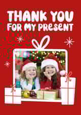 Personalised Thank You Photo Card created by Paul Stevens - Classic Christmas Card - Thank You