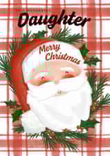 Cute Christmas Card - Daughter - Santa created by Juniper and Rose Studio