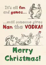 Family Christmas getting messy with Nan and the Vodka created by Claire Thomson