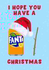 Punny Christmas Card - I Hope You Have A Fantastic Christmas - Fanta-Stick created by Pink Peach Cards