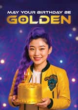 Fun Birthday Card - K-Pop Demon Hunters - Golden Birthday created by Woody's Design