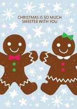 Christmas Is So Much Sweeter with You - Cute Christmas Card created by Laurent Collective
