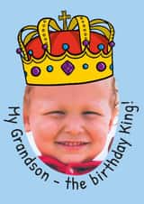Personalised Birthday Photo Card created by TeePee Creations - Funny Birthday Card - For Grandson - King