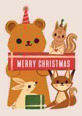 Cute Christmas Card - Woodland Animals created by Vivian Yiwing