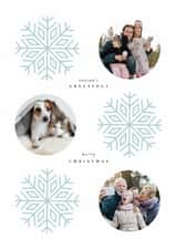Personalised Christmas Photo Card created by Heather Schertzer - Classic Christmas Card - Geometric Snowflakes