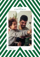 Personalised Christmas Photo Card created by Heather Schertzer - Classic Christmas Card - Chevron Stripe Tree