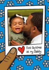 Personalised Christmas Photo Card created by TeePee Creations - Cute Christmas Card - First As My Daddy