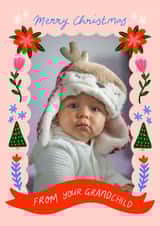 Personalised Christmas Photo Card created by Carla Ellis - Cute Christmas Card - For Grandparents - From The Grandchild