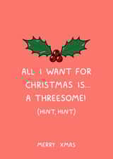 Naughty Christmas Card - Threesome - Hint created by YAWN DESIGNS