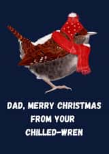 Funny Dad Christmas card - pun Christmas card - chilled-wren created by Skipping Wren