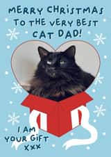 Personalised Christmas Photo Card created by Stuck Shop Gifts - Cute Christmas Card - Best Cat Dad