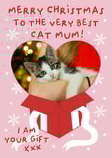 Personalised Christmas Photo Card created by Stuck Shop Gifts - Cute Christmas Card - Best Cat Mum