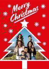 Personalised Christmas Photo Card created by Kate & The Ink - Cute Family Christmas Card - Photocard - Retro