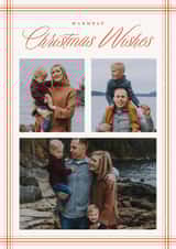 Personalised Christmas Photo Card created by Paper Raven Co. - Classic Christmas Card - Warmest Wishes