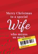 Funny Christmas Card - For Wife - Reduced Sticker created by The Cake Thief