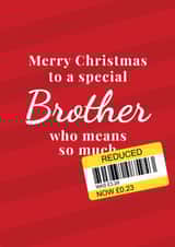 Funny Christmas Card - For Brother - Reduced Sticker created by The Cake Thief