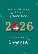 Classic Christmas Card - For Fiancee - The Year We Got Engaged created by The Cake Thief