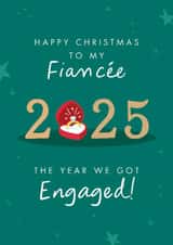 Classic Christmas Card - For Fiancee - The Year We Got Engaged created by The Cake Thief