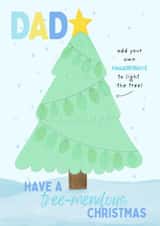 Cute Christmas Card - For Dad - Add Your Own Fingerprints created by Sian Moore Illustration