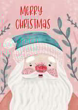 Cute Christmas Card - Father Christmas - Santa created by Larn Sofia