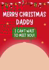 Cute Christmas Card - From The Bump - For Daddy created by Blush Boulevard