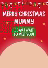 Cute Christmas Card - From The Bump - For Mummy created by Blush Boulevard