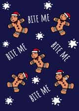 Cute Christmas Card - Gingerbread Men – Bite Me created by Calina Ho