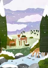 Deer in Winter created by Madeleine Groves