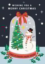 Classic Christmas Card - Snowman - Snow Globe created by Rosanna Rossi