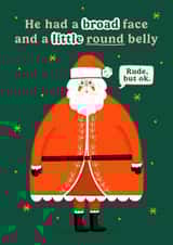 Funny Christmas Card - Santa - Rude, But Ok created by Abbie Imagine
