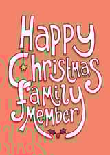 Funny Christmas Card - Family Member created by The Curious Pancake