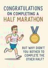 Fun congratulations card for a runner created by That Little Map Shop